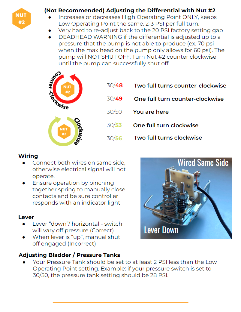 Adjusting SquareD 30/50 Reverse Action Pressure Switch 24/7 RPS Support Center
